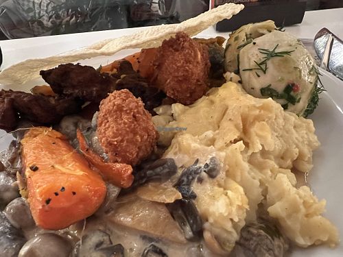 vegan dinner  at Hiltl - Dachterrasse in Zurich