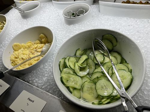vegan salads  at Hiltl - Dachterrasse in Zurich