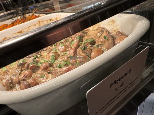 mushrooms  at Hiltl - Dachterrasse in Zurich