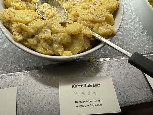 potato salad  at Hiltl - Dachterrasse in Zurich