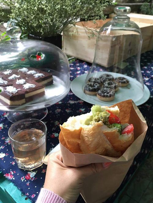 Having lunch at Atelier Vegan  at Xuong Vegan - Atelier Vegan in Hanoi