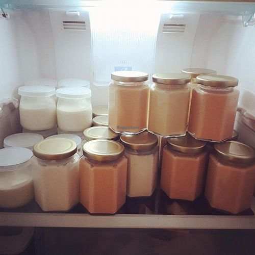 DELICIOUS vegan yogurt and vegan pasta sauce  at Xuong Vegan - Atelier Vegan in Hanoi