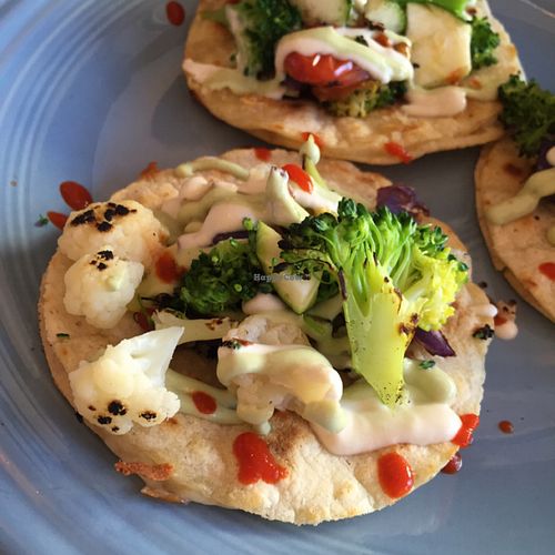 mini veggie tacos at Angel Hair Cafe/Salon in Griffith