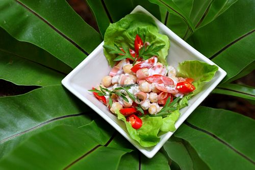 chickpea salad at Seeds Garden Bistro in Malacca