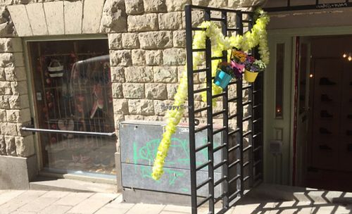 No sign on entrance. Blink and you'll miss it.  at Green Laces in Stockholm