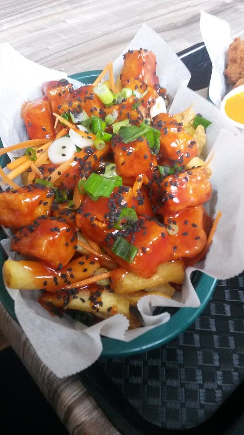 Iron Bru tofu at Orinoco Vegan York in York