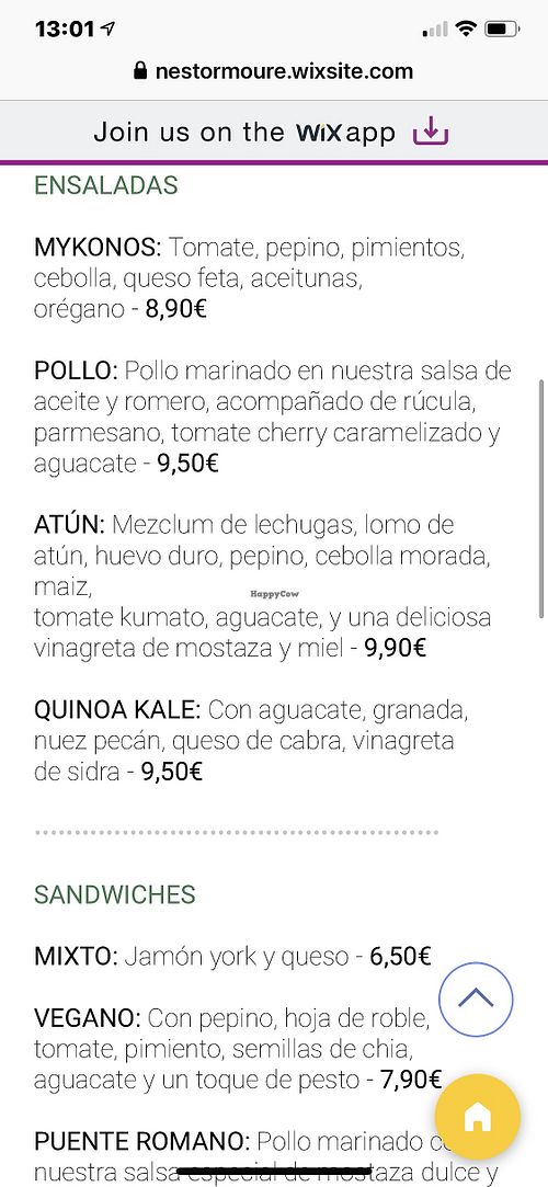 Menú  at Celicioso - Hortaleza in Madrid