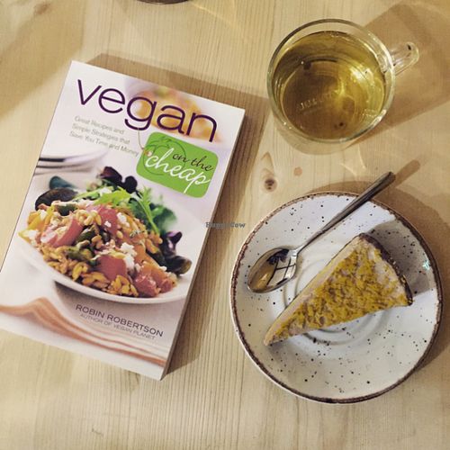 lemon ginger tart at Loving Hut  in Moscow