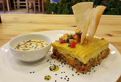 Baked vegetables with tofu - Овощная запеканка с тофу at Loving Hut  in Moscow