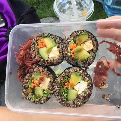 Tofu quinoa sushi at Rehab in Queenstown