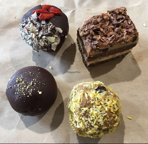 Various raw desserts at Rehab in Queenstown