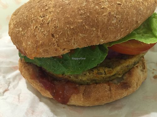 Vegan burger at Burger Edge - Indooroopilly in Brisbane