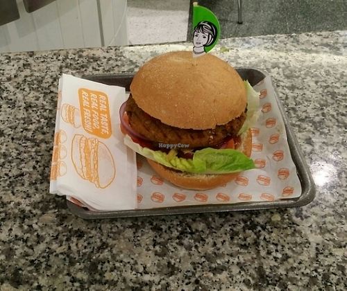 vegan burger at Burger Edge - Indooroopilly in Brisbane