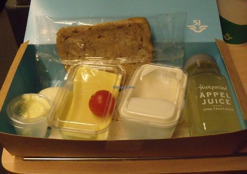 Vegan breakfast (Stockholm to Malmö) at SJ - Swedish Railways in Stockholm