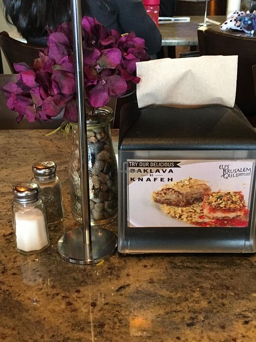 Table at Eli's Jerusalum Grill in Birmingham