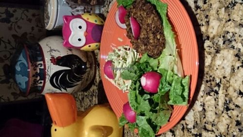 burger & broccoli slaw. at PhilaDing - Food Stand in Wrightstown