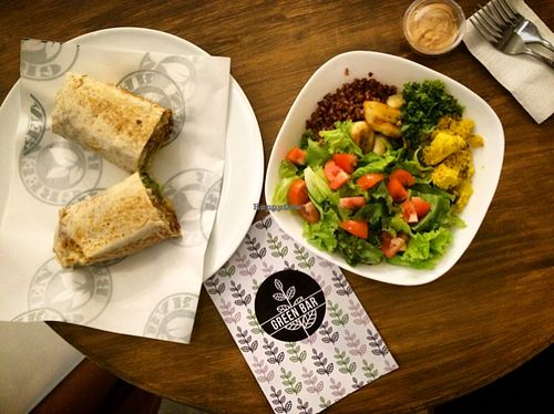huge build a bowl salads!  at Green Bar in Makati