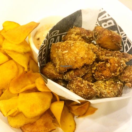 popcorn chickun and chips  at Green Bar in Makati