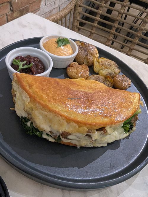 Chickpea omelette at Green Bar in Makati