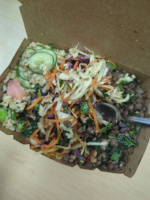 large salad box (that I had already started in on) at Seedling Cafe - Flinders in Melbourne