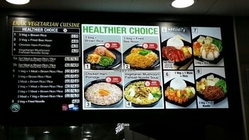 Menu 1 at Enak Vegetarian Cuisine in West Singapore