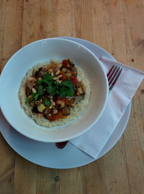 tempeh ratatouille  at Amarante Epicerie Ecologique in Temiscouata-sur-le-lac