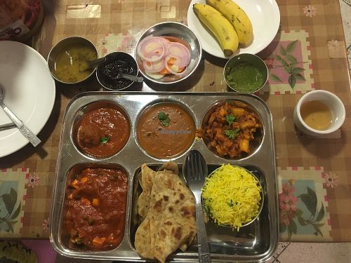 Thali Set at Nepali & Indian Only Vegetarian in Yangon