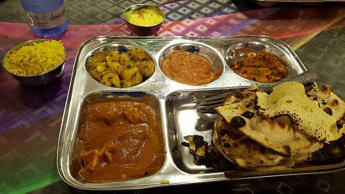 Vegan thali set at Nepali & Indian Only Vegetarian in Yangon