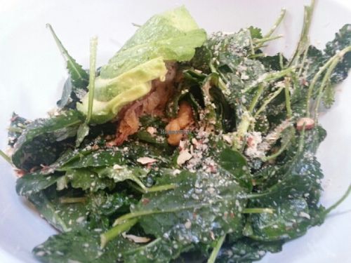 spicy kale salad $16 at The Butcher's Daughter in Venice