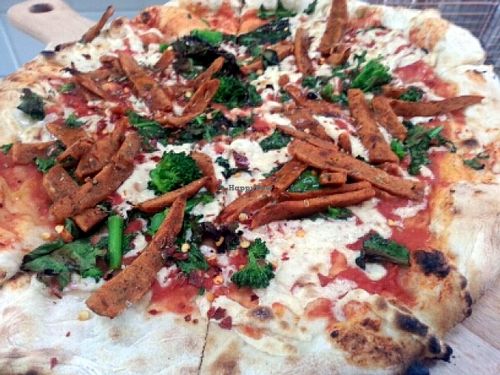 Spicy sausage pizza at The Butcher's Daughter in Venice