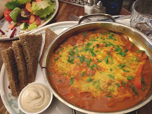 Vegan Shakshuka at Nocturno Cafe in Jerusalem