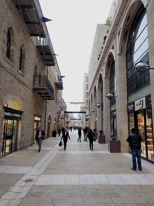 Mamilla Mall. The cafe is up and to the left in this image. at Mamilla Cafe and Brasserie in Jerusalem