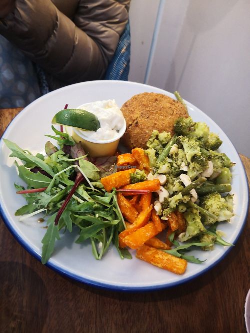 Great burger! at Henderson's - Holyrood in Edinburgh