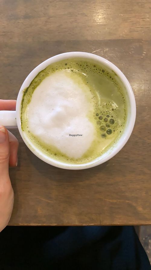 Maca matcha latte at The Sanctum Cafe in Orlando