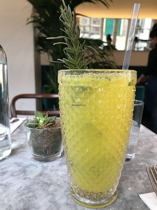 Rosemary sparkling drink at Redemption - Shoreditch in East London