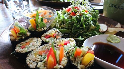 raw nut sushi at Tahitian Noni Cafe in Tokyo