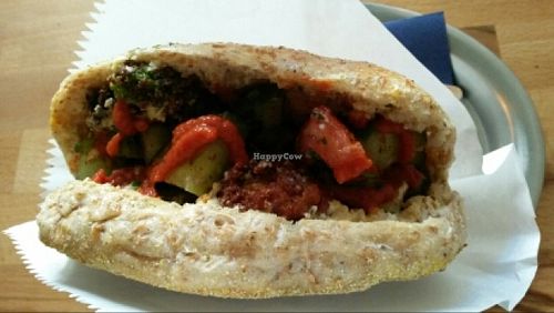 falafel bread bowl at Mataim - Gourmet Falafel in Cologne