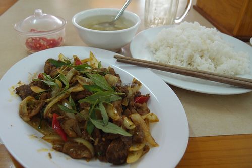 Sauteed lemongrass goat with curry at Chay Sen Vang 2 - Yellow Lotus 2 in Can Tho