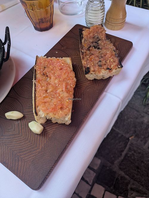Pan con tomate - lovely! at L'Ecureuil Espagnol in Antibes