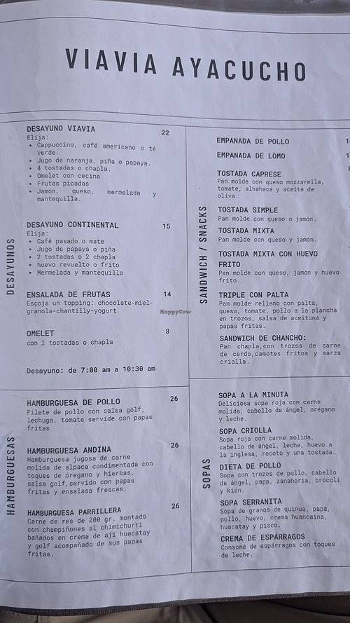  at Via Via Cafe in Ayacucho