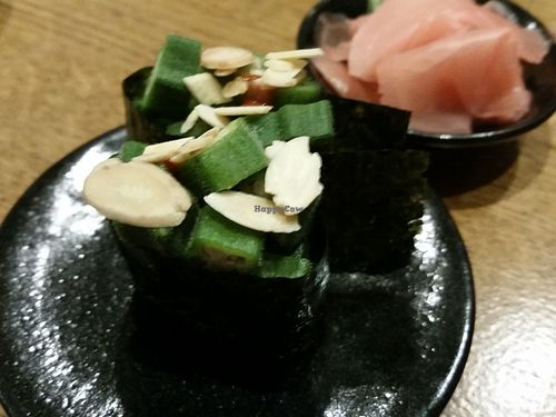 okra sushi at Youmiko Vegan Sushi - Hoża in Warsaw
