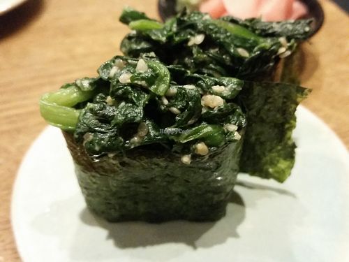 bok choy sushi at Youmiko Vegan Sushi - Hoża in Warsaw