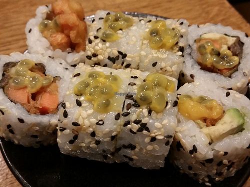 part of sushi set at Youmiko Vegan Sushi - Hoża in Warsaw