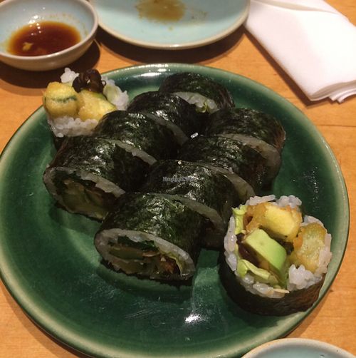 tempura sushi!  at Youmiko Vegan Sushi - Hoża in Warsaw