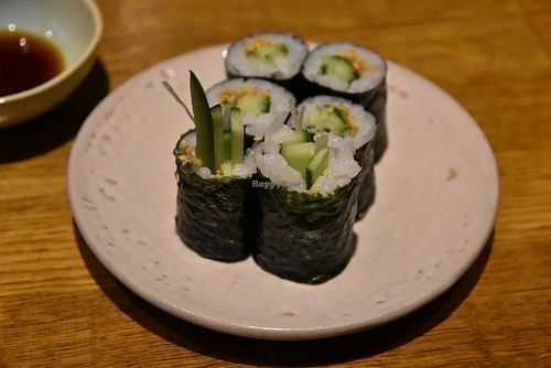 Vegan maki at Youmiko Vegan Sushi in Warsaw