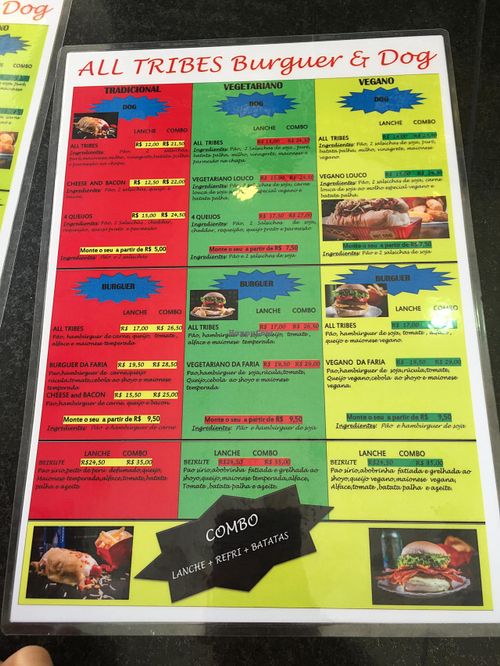 Menu at All Tribes Burger & Dog in Sao Paulo