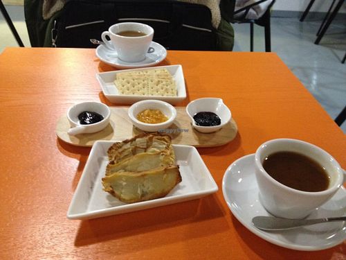 Korean raspberry jam, mandarin jam, mulberry jam, vegan crackers, roasted sweet potato, ginseng date tea, ginger date tea. at Inno Jam Jam - 카페 이노 in Seoul