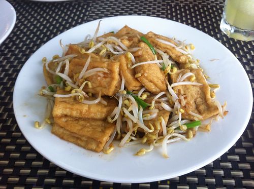 Stir-fried tofu at Garden of Universe in Siem Reap
