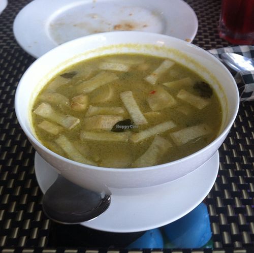 Green curry with tofu at Garden of Universe in Siem Reap