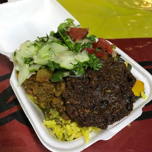 Yummy #ital at Roots Reggae Vegetarian Cafe in Bridgetown